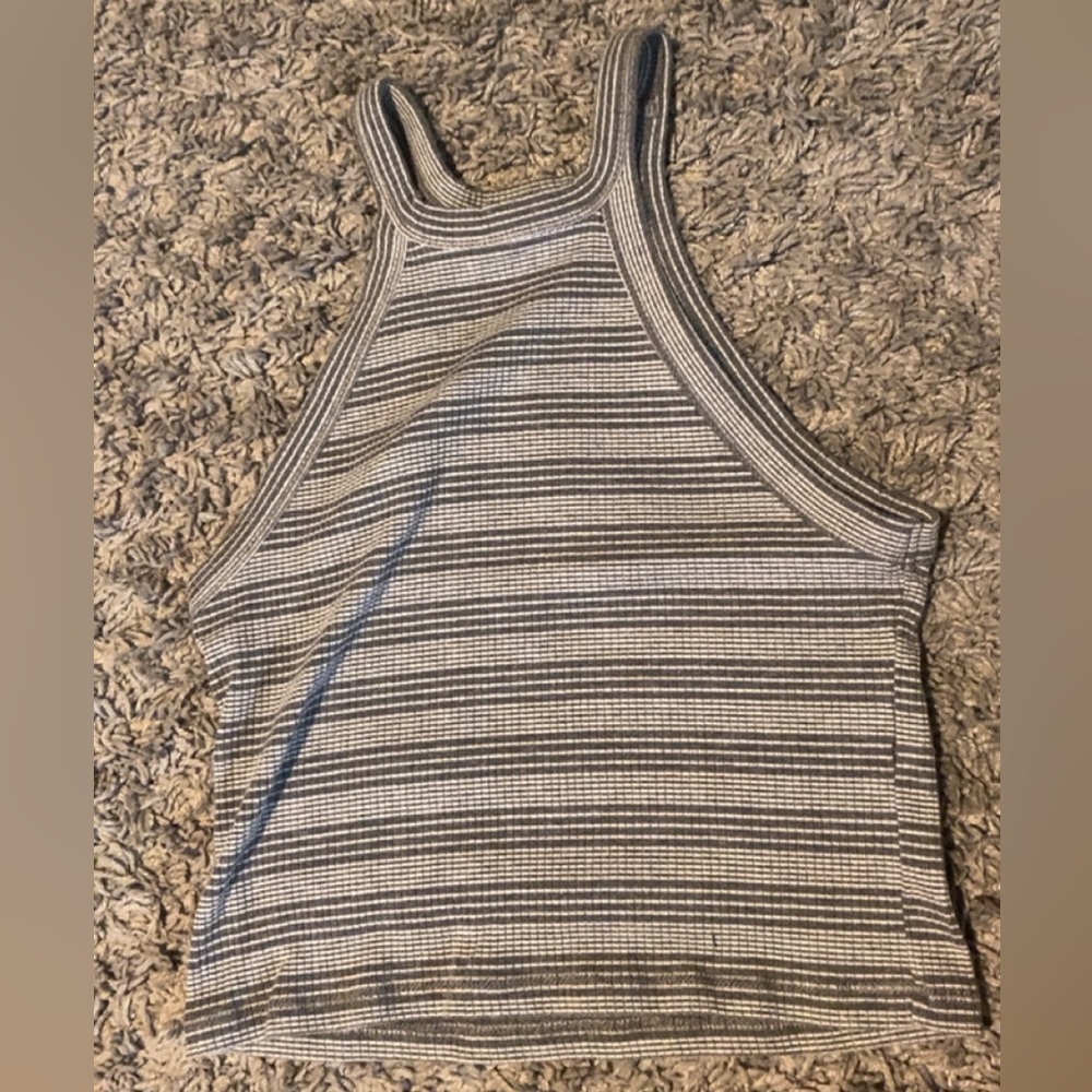 Cotton On Gray Stripped Tank Top| Small|